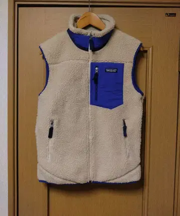 patagonia 레트로X 베스트 XS 더블 내추럴/블루