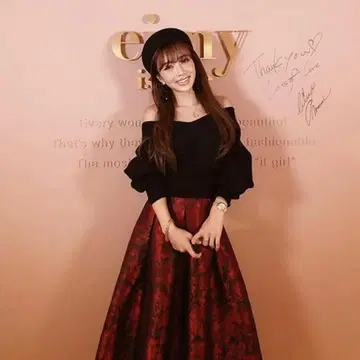 eimy istoire 자카드 스커트 콤비 니트 원피스