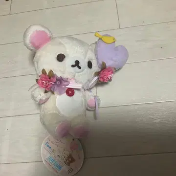 레어 택 포함 코리락쿠마 하트 풍선 포함 봉제 인형 택 포함