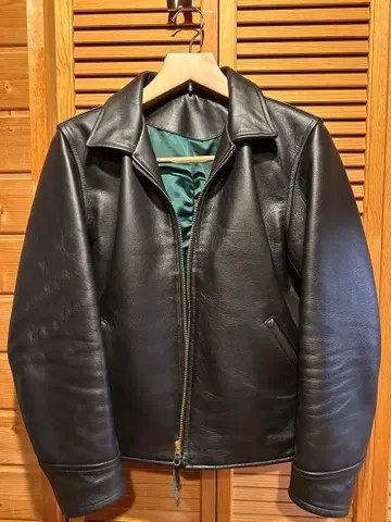 코지마 진즈 25주년 기념 한정판 천연 가죽 싱글 라이더 자켓