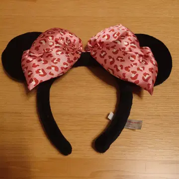 Disney 디즈니 미니 마우스 핑크 레오파드 무늬 머리띠