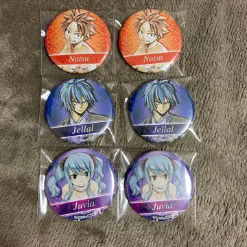 FAIRYTAIL 캔뱃지 프린세스 카페 나츠 젤라르 쥬비아