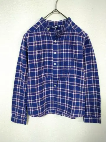 헬리한센 블라우스 플란넬 셔츠 여성용 M 단추식 체크 무늬