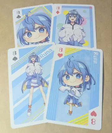 컬러풀 피치 루나 트럼프 카드 4장 세트!