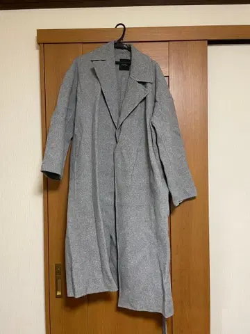 NORC 노크 그레이 롱 코트 허리 벨트 포함 사이즈 2