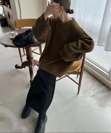 select MOCA by son 루즈 볼륨 오버 니트