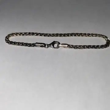 실버 트위스트 체인 팔찌