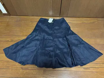 미사용 띠어리 Theory AKRIN 린넨 턱 플레어 스커트