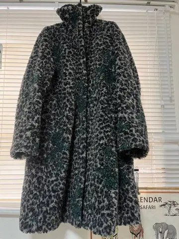 FUMIE TANAKA 레오파드 무늬 롱 코트