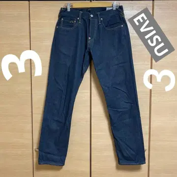 EVISU 스트레이트 데님 다크 블루