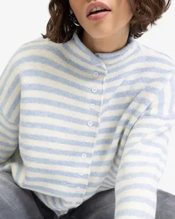 와이드 스트라이프 가디건