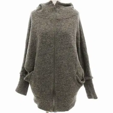 zucca 돌먼 슬리브 니트 후드티 플리스 보아 아우터 M