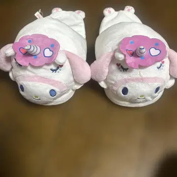 [신경품] 슈가후와 카루~세루 봉제인형 슬리퍼 마이멜로디 산리오