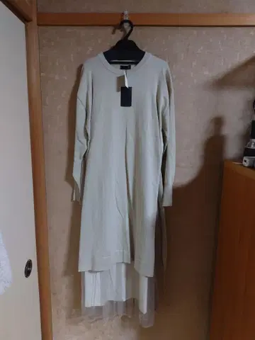 aga 베이지 니트 롱 원피스 스콧 클럽