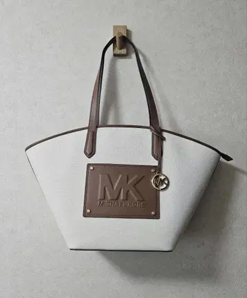 MICHAEL KORS 토트백 화이트/브라운