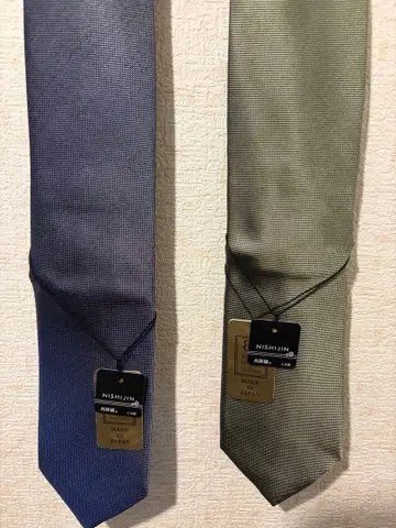 TOKYOSHIRTS 넥타이 2개 세트 네이비 올리브