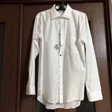 LES MUES 이지 다림질 컬렉션 와이셔츠 화이트 격자 무늬