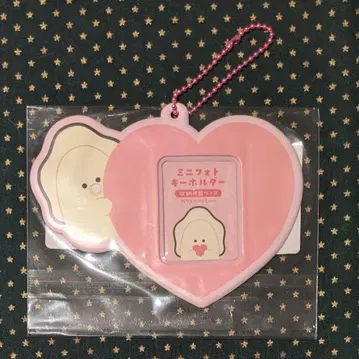 동글동글 눈망울 생굴 미니 포토 키링 핑크