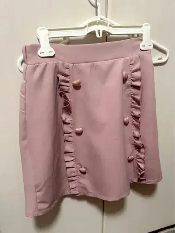 MARS 핑크 하트 미니 스커트