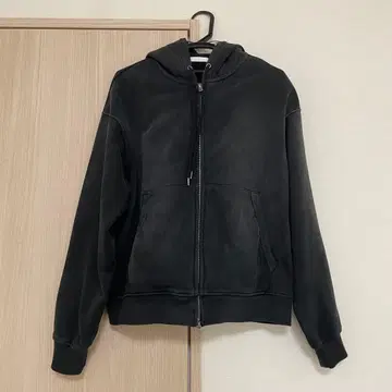 WYM LIDNM 지퍼 후드티 빈티지 블랙