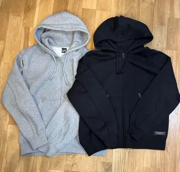 GU 그레이 블랙 후드티 L 사이즈 세트