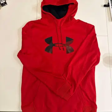 언더아머 레드 후드 부착 후드티 새상품급
