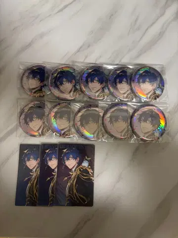 니지산지 레오스 빈센트 OVER TURE 캔뱃지 홀로 카드