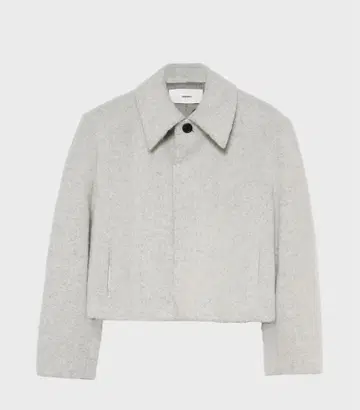 STUDIOUS 그레이 울 혼방 숏 자켓