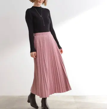 grove 어른의 스웨이드 라이크 플리츠 스커트