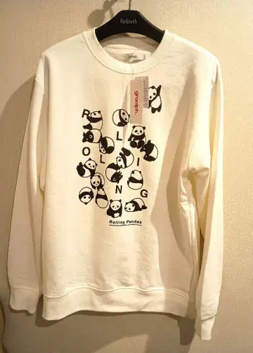 [ 미사용품 ] graniph 웨트 L 롤링 팬더 트레이닝복 화이트