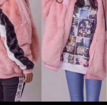 RE730 슈퍼 빅 퍼 후드티 L