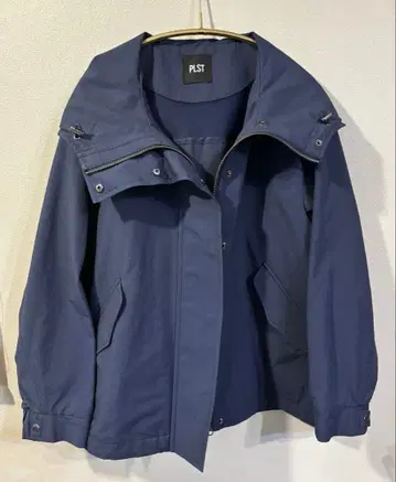 PLST 플라스테 코튼 후디 자켓 블루종 네이비