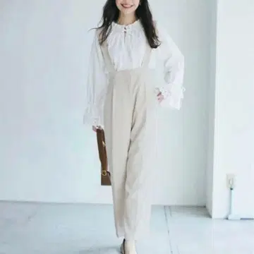 BASEMENT online 하이웨스트 살로펫 ivory 사이즈 F