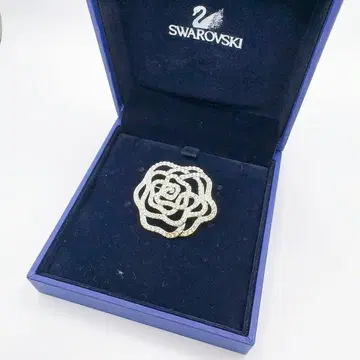 박스 포함 스와로브스키 브로치 실버 플라워 정품 새상품급