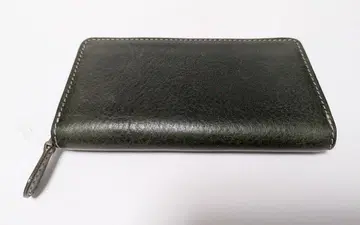 도치기 가죽 올리브 그린 장지갑