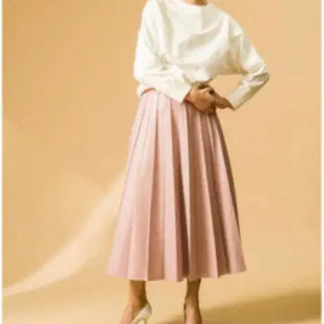 ebure Ronherman 가죽 플리츠 스커트 램 가죽 36