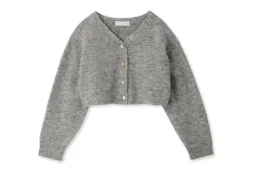 CELFORD 자수 크롭 가디건 그레이