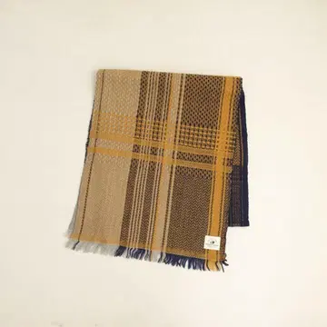 공방직좌 kobooriza 직조 패턴 프린지 니트 스톨