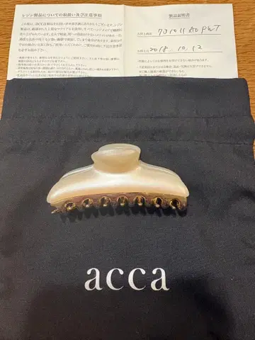 acca 헤어 클립 펄 화이트 익명 배송