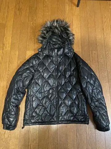 퍼 후드 다운 자켓 archive 00s 광택 y2k