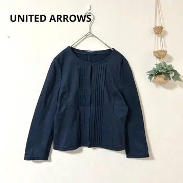 UNITED ARROWS 핀턱 노카라 자켓 네이비 40