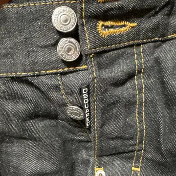 DSQUARED 다크 블루 페인트 스플래터 청바지