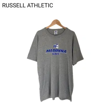 러셀 애슬레틱 마돈나 골프 그레이 아메카지 반팔 T셔츠 L
