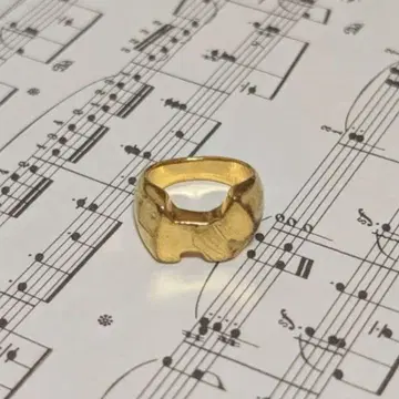 1980 프랑스 AGATHA 테리어 7호 골드 반지 빈티지 개