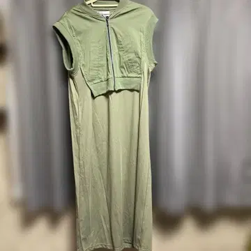 야마다야 LASUD military 레이어드 슬리브리스 원피스