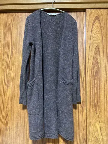 45rpm 롱 가디건 린넨 혼방 브라운