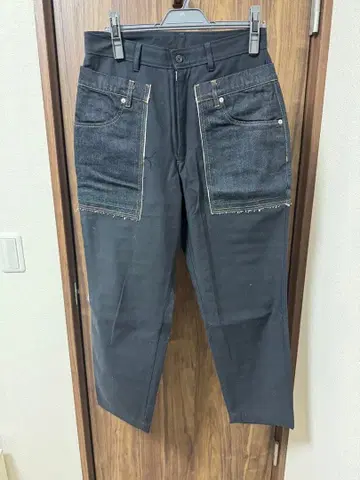 08sircus 데님 포켓 부착 카고 팬츠