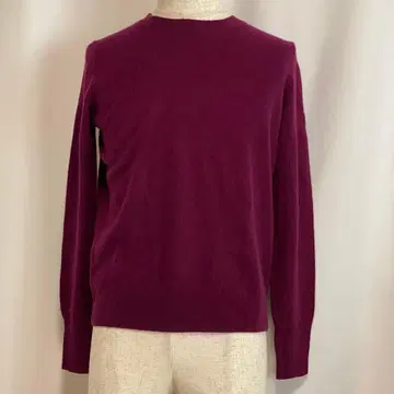 UNIQLO 캐시미어 100% 니트 스웨터 L 보라색 보르도