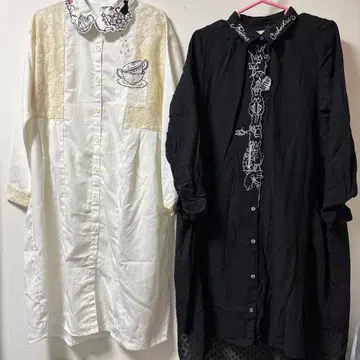 스칼라 셔츠 원피스 2세트