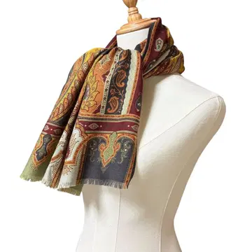 에트로 ETRO 페이즐리 꽃무늬 대형 직사각형 스톨